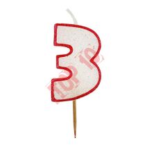 Cyferki mini z brokatem