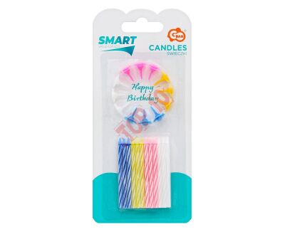 SW-URSD ŚWIECZKI URODZINOWE - 6 cm, 24 / 12 szt. - 2
