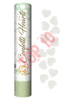 KP-BS30 KONFETTI PNEUMATYCZNE BIAŁE SERDUSZKA / 30 CM