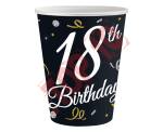 KP-18BD KUBECZKI PAPIEROWE B&C 18 BIRTHDAY, 250ml / 6szt.