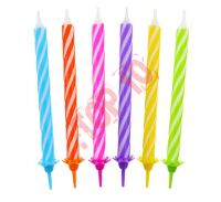 ŚWIECZKI "SPIRALNY WZÓR" 24/12 6 CM PF-SUS24