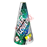 SILVER FLOWER - JF93 + GREEN & BLUE STARS