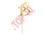 KPT62-18-019 Topper na tort ''18'', złoty, 20.5cm
