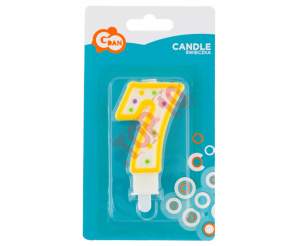 ŚWIECZKA CYFERKA Z KROPECZKAMI 