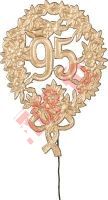44-20 DEKORACJA URODZINOWA "95" ZŁOTA 8x12