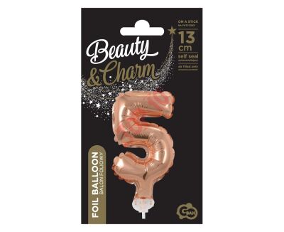 BC-5RZ5 BALON FOLIOWY RÓŻOWO-ZŁOTY 