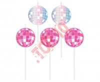 PF-SDIS ŚWIECZKI PIKERY DISCO, 2 cm, 5 szt