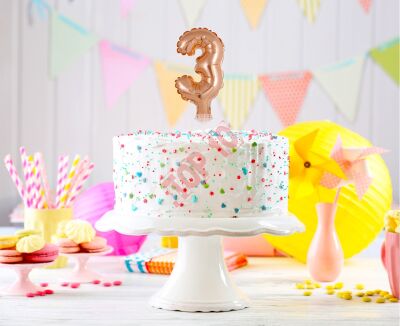 BC-5RZ3 BALON FOLIOWY RÓŻOWO-ZŁOTY 