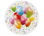TD01_OG_010001 TALERZYKI PAPIEROWE BALONY URODZINOWE, 18cm, 8 szt.