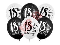 SB14P-246-000-6 Balony 30cm, 18th! birthday, mix