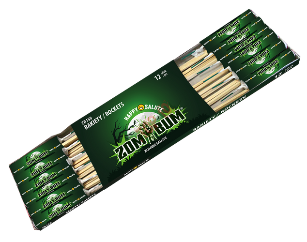 FajerwerkiZom Bum Happy Salute Rockets ZB150 F/12Wyrzutnie,Petardy ...
