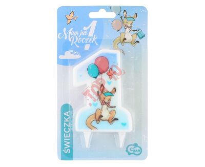 PF-SRKA ŚWIECZKA URODZINOWA KOLEKCJA ROCZEK - KANGUREK - 2