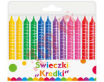 ŚWIECZKI URODZINOWE "KREDKI" 12/12 8 CM PF-SUK12