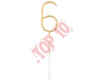 CS1921S-6 ZIMNE OGNIE ZŁOTA CYFRA "6" 