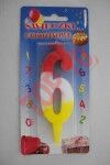 N6 - ŚWIECZKA NUMEREK "6"