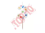SCU11-3 Świeczka urodzinowa Cyfra ''3'', biała konfetti, 5.5cm