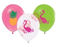 GZ-FLA5 BALONY FLAMINGI I ANANASY 12" / 5 SZT.
