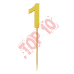 28-21 CYFERKA DREWNIANA NA TORT "1" ZŁOTA