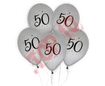 GZ-50S5 BALONY "50" SREBRNE, 12", 5 szt.