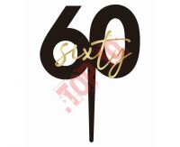 PF-TO60 Topper na tort 60. urodziny „sixty”
