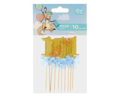 RV-PBRN PIKERY NA BABECZKI ROCZEK, NIEBIESKIE, 10 szt. - 2