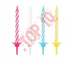 PF-SUSD ŚWIECZKI URODZINOWE 4 KOLORY SPIRALNE 24/12 6 cm