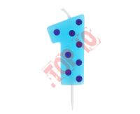 SWCG1-MM Świeczka cyfra 1 urodziny, PIKER GROCHY