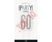 ŚWIECZKA PIKER 60 GLITZ SREBRNA 83870