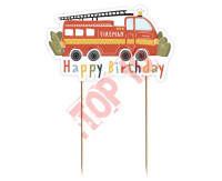 RV-DPTF DEKORACJA PAPIEROWA NA TORT FIREMAN 13x7.7cm