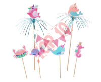 QT-DTPS DEKORACJA NA TORT PODWODNY ŚWIAT, 5 ELEMENTÓW