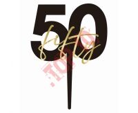 PF-TO50 Topper na tort 50. urodziny „fifty”