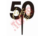PF-TO50 Topper na tort 50. urodziny „fifty”