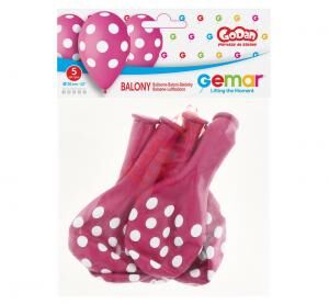 GS110/P157/07 BALONY GROCHY RÓŻOWE, 12'' / 5 szt. - 2