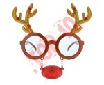 NP-ORNR Okulary Renifer z nosem i rogami