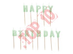 SCS-13-102 ŚWIECZKI URODZINOWE PIKERY HAPPY BIRTHDAY JASNY ZIELONY
