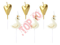 SCS-12 ŚWIECZKI PIKERY LOVELY SWAN 6 szt.