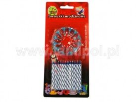 61-05 ŚWIECZKI URODZINOWE 24/12 NIEBIESKIE - 2