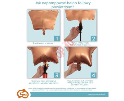 BC-5RZ1 BALON FOLIOWY RÓŻOWO-ZŁOTY 