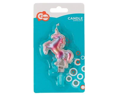 ŚWIECZKA JEDNOROŻEC, METALICZNA PF-SWJE - 2