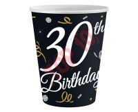 KP-30BD KUBECZKI PAPIEROWE B&C 30 BIRTHDAY, 250ml / 6szt.