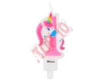 PF-SCJ1 ŚWIECZKA CYFERKA "1" Z JEDNOROŻCEM