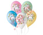 GS110/P661 Balony JEDNOROŻEC, magiczna noc, 30 cm, 5 szt.