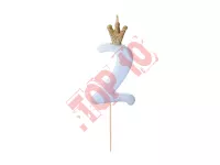 SCU6-2-001J Świeczka urodzinowa Cyferka 2, jasny niebieski, 9.5cm