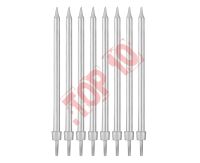 PF-SUSR ŚWIECZKI B&C SREBRNE, 10 CM, 8/8