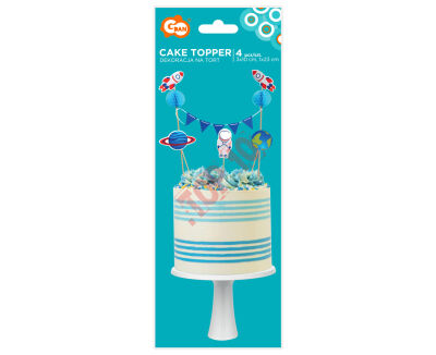 QT-DTKO DEKORACJA NA TORT KOSMOS, 4 ELEMENTY - 3