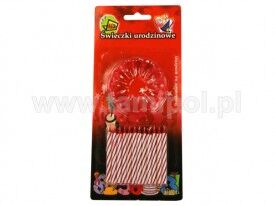 61-06 ŚWIECZKI URODZINOWE 24/12 CZERWONE - 2