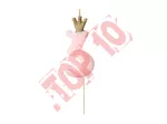 SCU6-3-081J Świeczka urodzinowa Cyferka 3, jasny różowy, 9.5cm