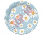 PM-TNST TALERZYKI PAPIEROWE NIEBIESKIE STOKROTKI, 18cm, 6 szt.