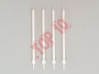 61-65 ŚWIECZKI URODZINOWE DŁUGIE PERŁOWE RÓŻOWE 12/12