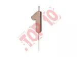 SCU12M-1-019R Świeczka urodzinowa Cyferka 1, różowe złoto, 4.5cm